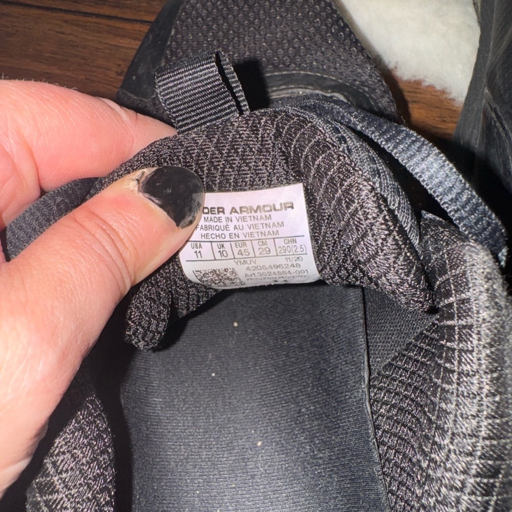 Men's Black Athletic Shoes-U/A - Picture 5 of 5